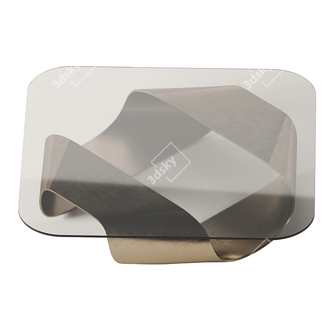 Kristalia Mobius Metal Glass Table 3D model image 3
