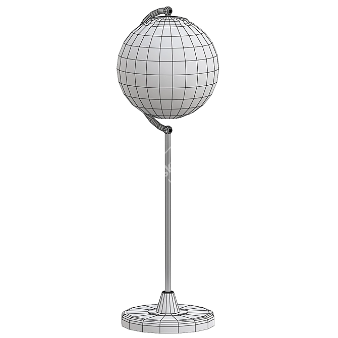 Modern Glass Cafe Table Lamp 3D model image 2