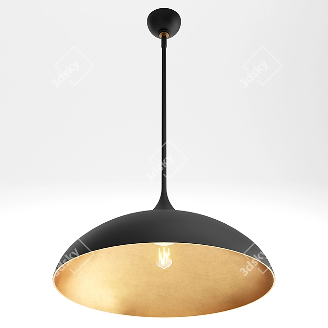 Chic Modern Pendant in 3 Colors 3D model image 4