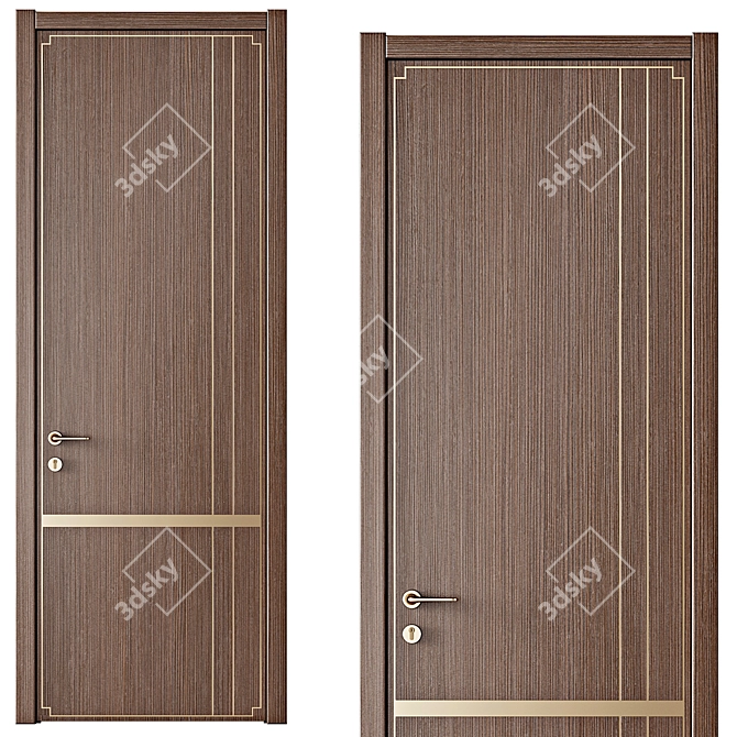 Modern Interior Doors Collection 3D model image 2