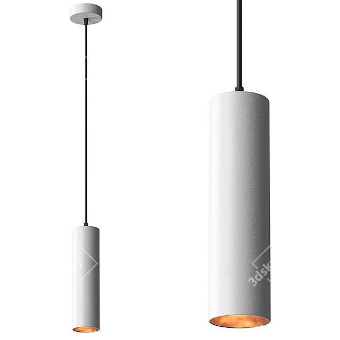 Modern Pendant Lamp Minki Black 3D model image 4