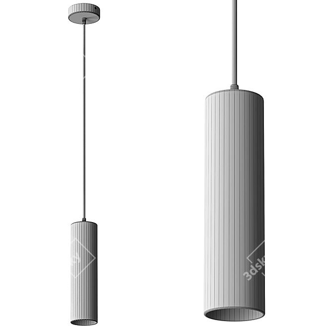 Modern Pendant Lamp Minki Black 3D model image 6