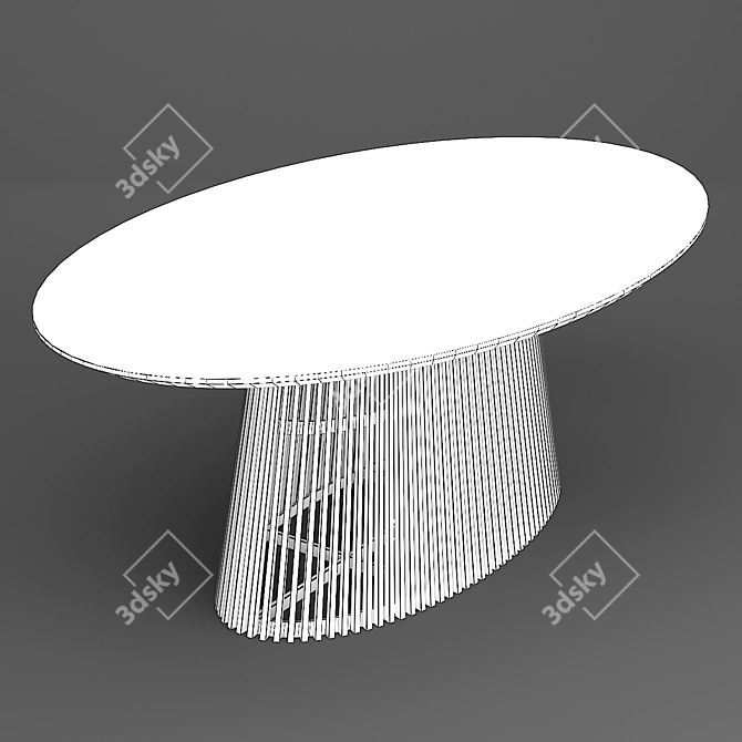 Elegant Jeanette Black Dining Table 3D model image 5