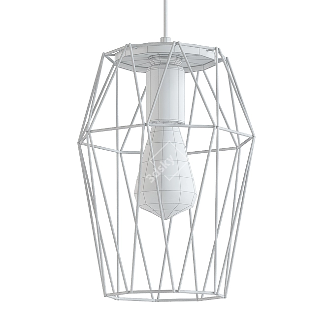 Modern Wire Metal Pendant Lighting 3D model image 2