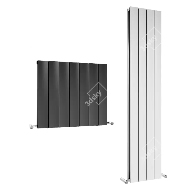 Aluminum Moscow C Radiator 1800x375 3D model image 1