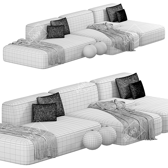 Lema Cloud Sofa Modular Design 3D model image 4