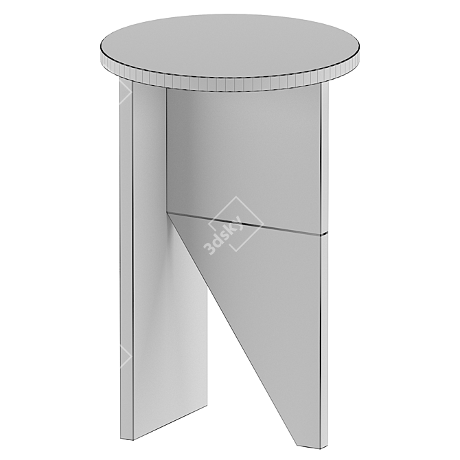 Sleek Marble Side Table 3D model image 2