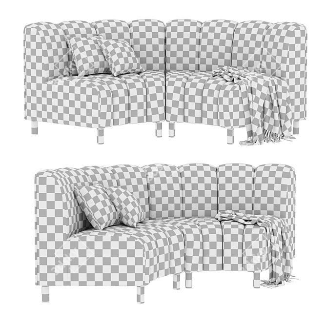 Rio Modular Sofa, Round 3D model image 2