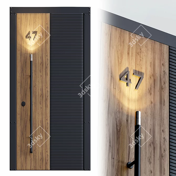 Stylish Entry Door: Expression Flash 3D model image 1