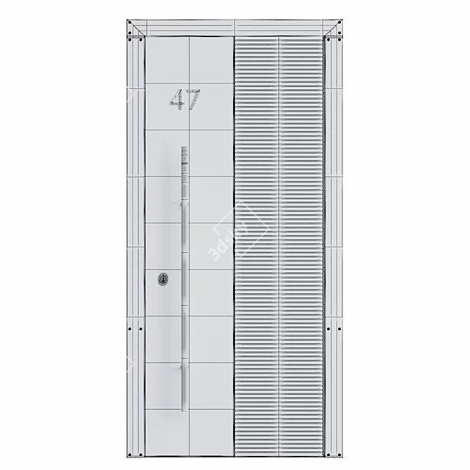 Stylish Entry Door: Expression Flash 3D model image 4