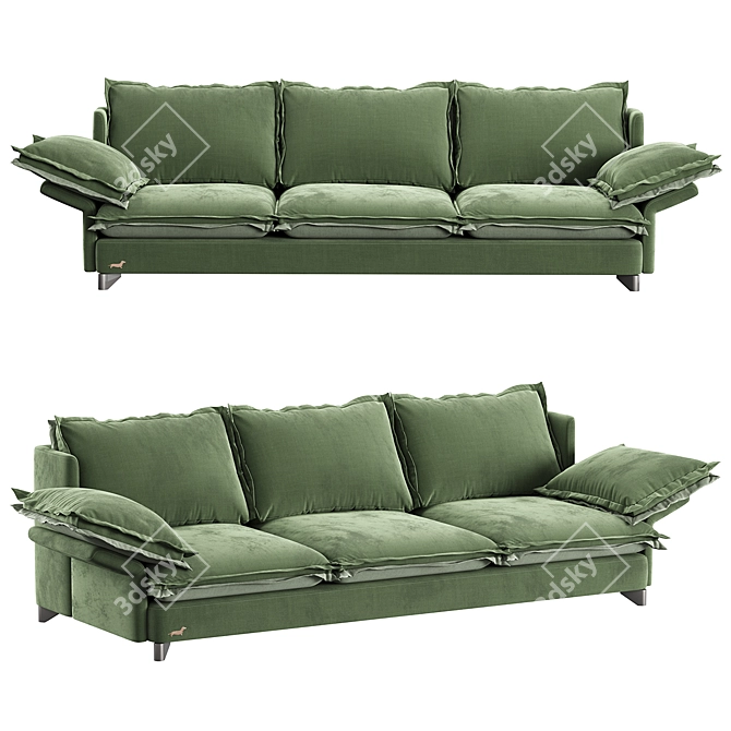 Elegant Grand Sofaclub Couch 3D model image 1