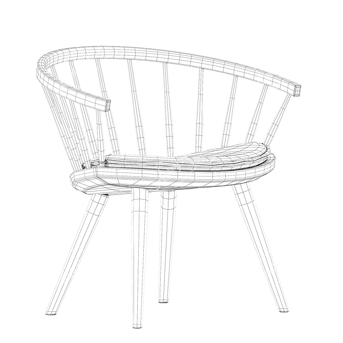Natural Elegance Arka Lounge Chair 3D model image 6