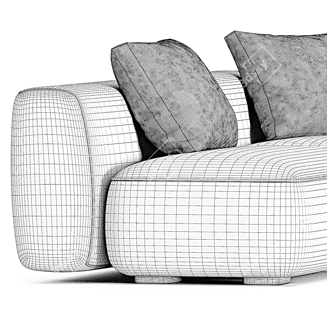 Modern Modular Fabric Sofa Jeff 3D model image 3