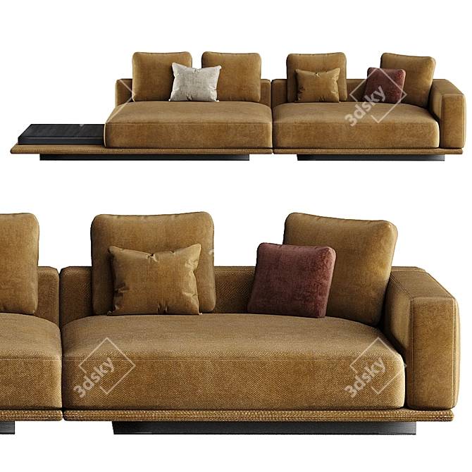 Luxury Italian Sofas Minotti Collection 3D model image 2