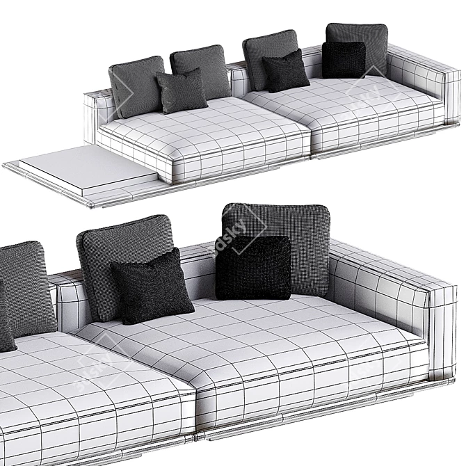 Luxury Italian Sofas Minotti Collection 3D model image 3
