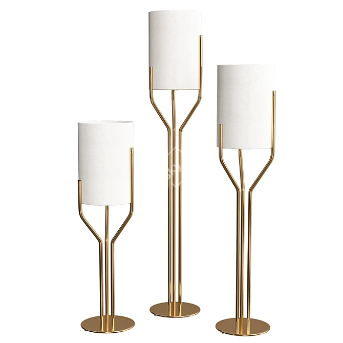 Sleek Vray Modern Floor Lamp 3D model image 1