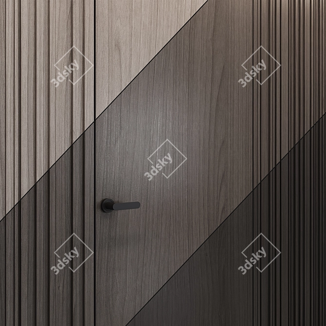Decorative Wood Wall Panels 3D model image 2