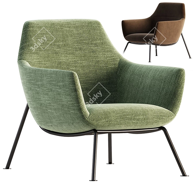 Avante Soft Mocha Armchair | 3D Model 3D model image 1