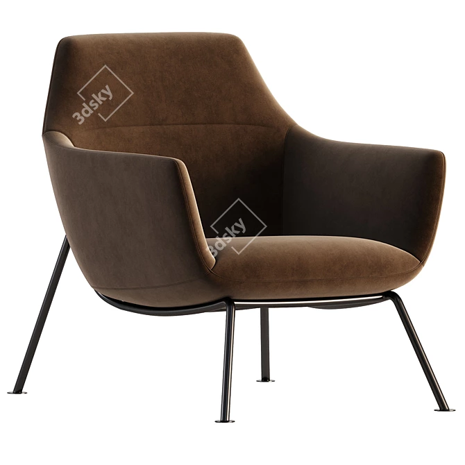 Avante Soft Mocha Armchair | 3D Model 3D model image 2