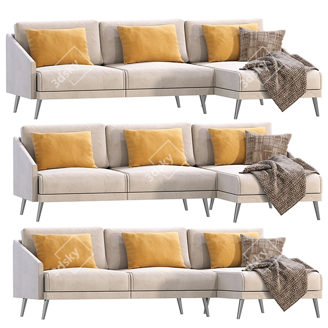  Modern Seville Sofa Design 3D model image 1