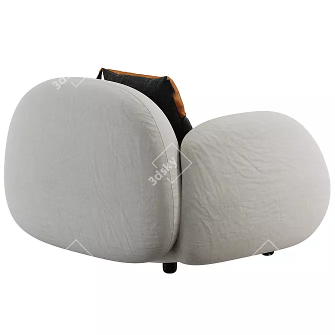 Luxurious Sundae Armchair: Detailed 3D Model 3D model image 5