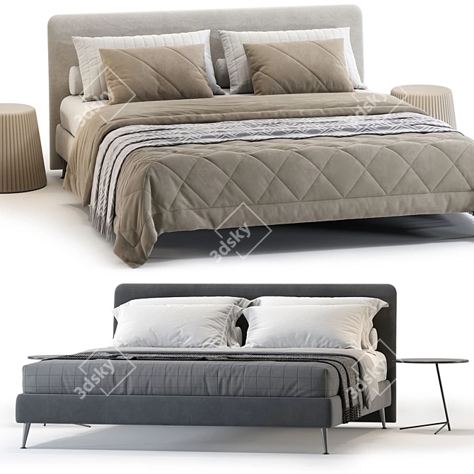  Luxe Bonaldo Tonight Bed 3D model image 1