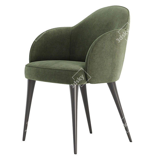Giulia Velvet Dining Chair: Trio 3D model image 4