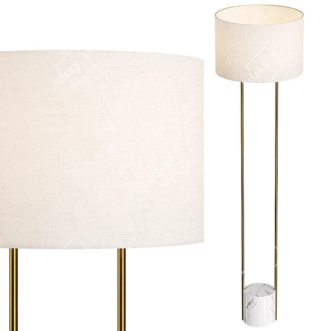 Reno Modern Floor Lamp 3D model image 2