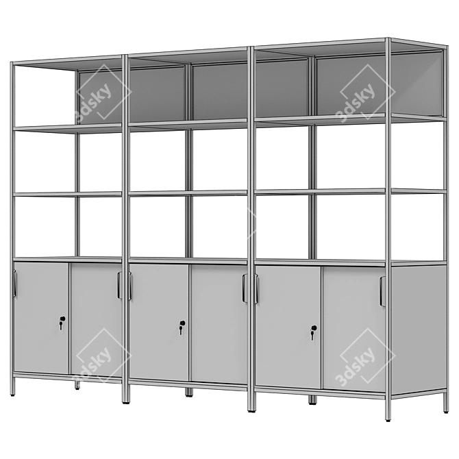 IKEA TROTTEN Cabinet Combination: Modular Storage 3D model image 6