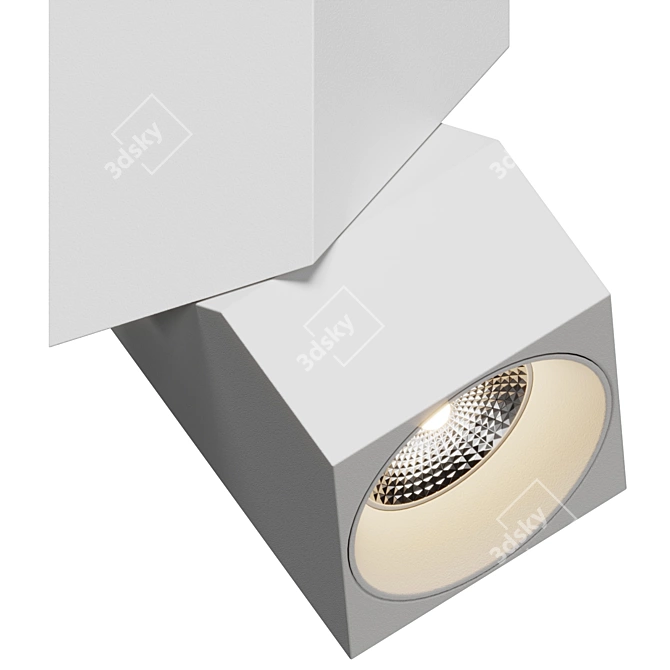 Adjustable LED Flushmount Light Fixture 3D model image 3