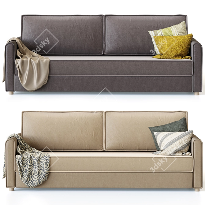 Lille Sofa Collection: Velvet Colors 3D model image 4