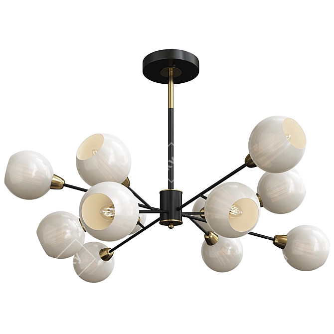 Modern Ball Valley Pendant Light 3D model image 1