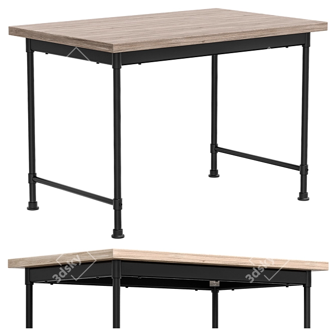 Versatile IKEA KULLABERG Desk 3D model image 1