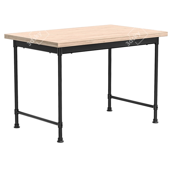 Versatile IKEA KULLABERG Desk 3D model image 2