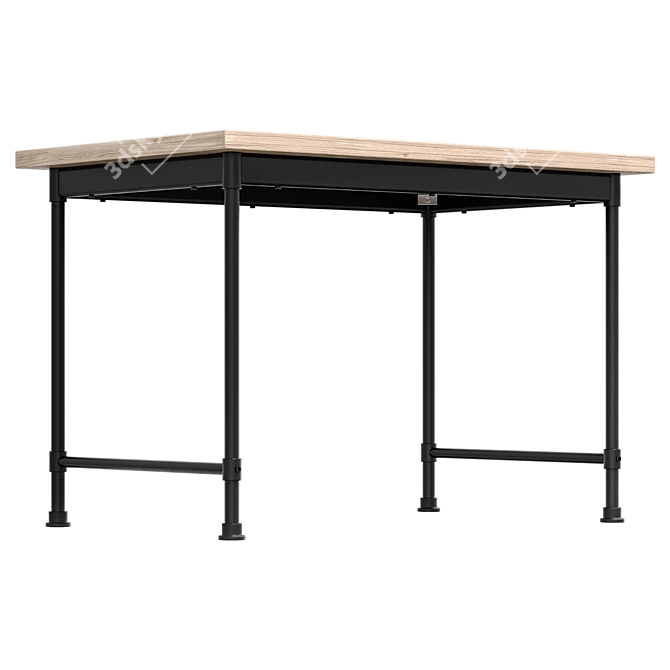 Versatile IKEA KULLABERG Desk 3D model image 5