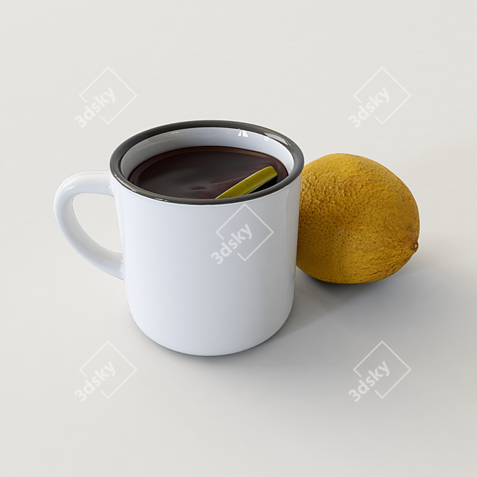 Lemon Tea Mug 3D model image 2