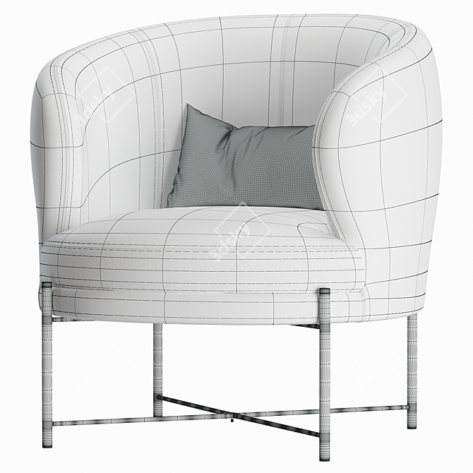 Luxury Velvet Chair 2014 Edition 3D model image 4