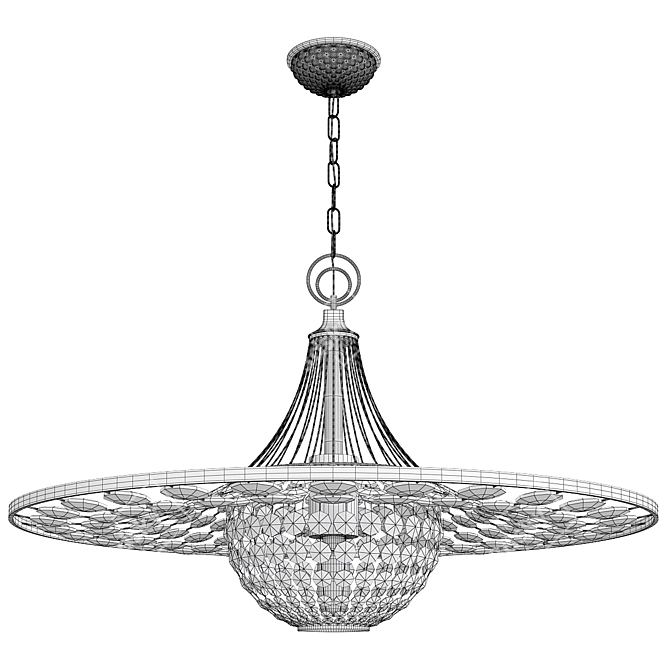 Chrome Crystal Chandelier, Elegant Design 3D model image 2