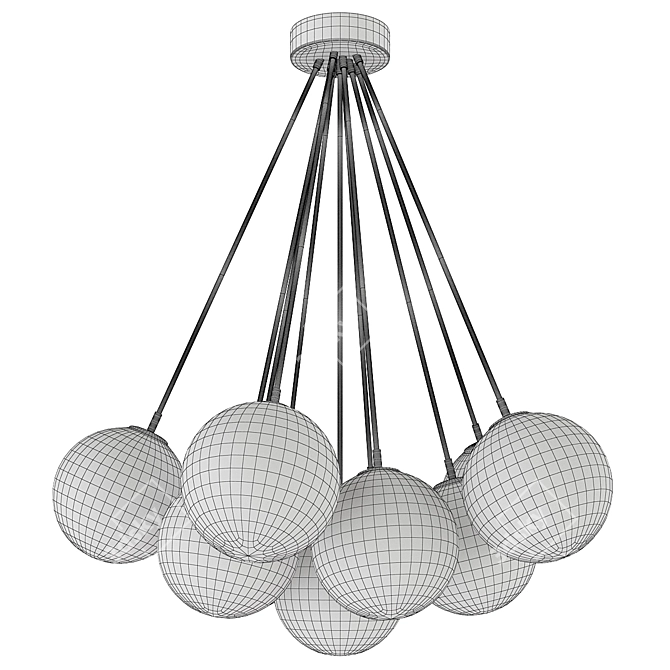 Molecule Bronze Ceiling Lamp 3D model image 2