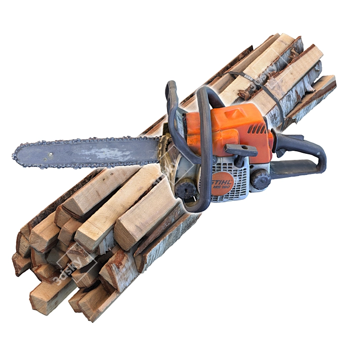 Stihl Chainsaw and Bundle 3D model image 1