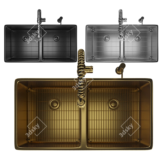 Elkay Kitchen Sink Faucet Set 3D model image 6