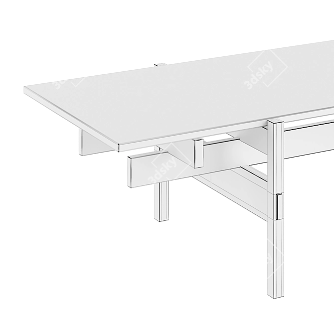 Contemporary Metal Sofa Table 3D model image 3