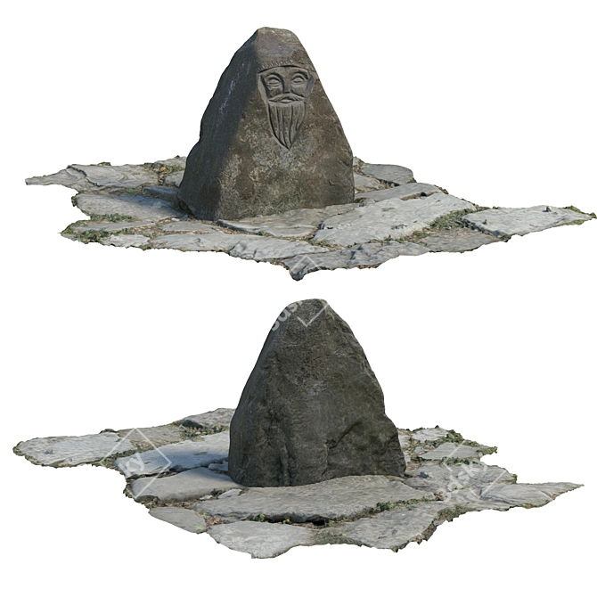 Landscape Stone Set 3D Models 3D model image 2