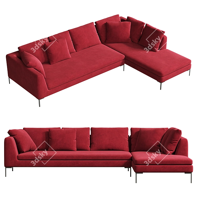 Modern Elegance in Citterio Sofa 3D model image 1