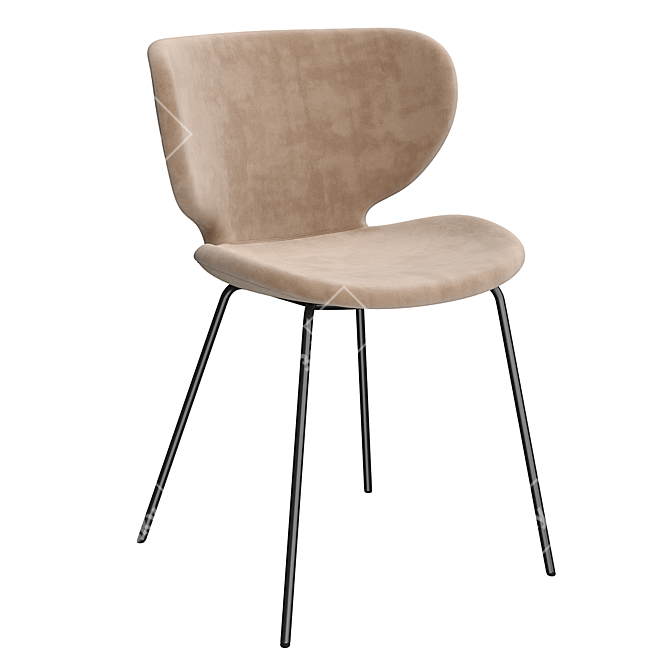Luxury Scandinavian Design Hamilton Chair 3D model image 1
