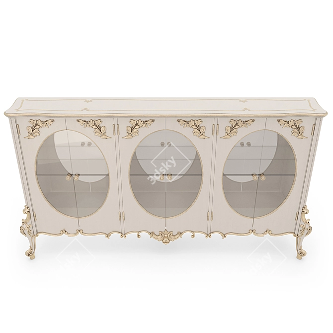 Handcrafted Buffet Customizable Finish 3D model image 2