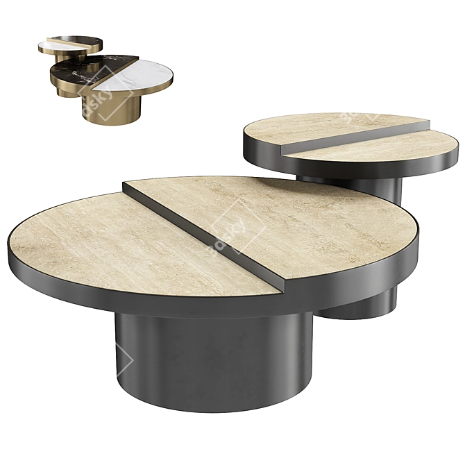 Eichholtz Excelsior Tables Set 3D model image 1