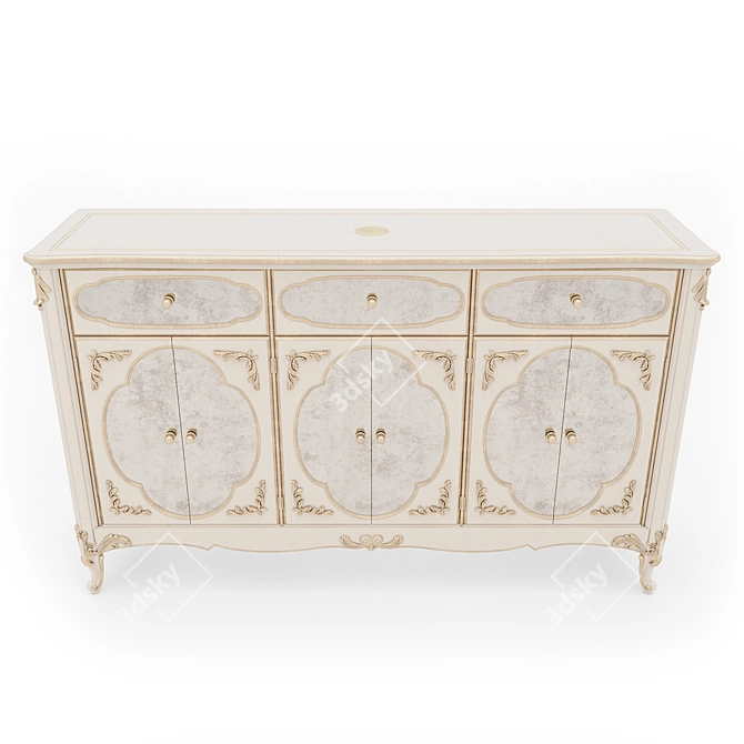 Customizable Handcrafted Olivia Buffet 3D model image 3