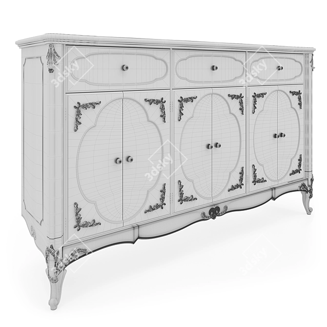 Customizable Handcrafted Olivia Buffet 3D model image 4