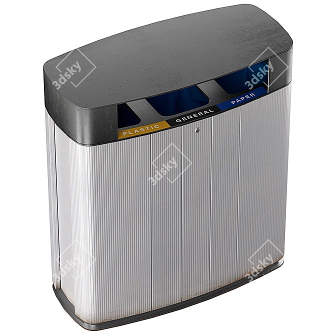 Modern Trash Bin for Decor 3D model image 2